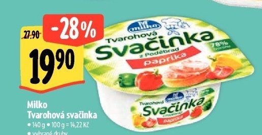 Svačinka zeleninový tvaroh Milko