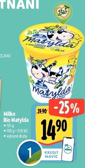 Tvaroh s jogurtem bio Matylda Milko