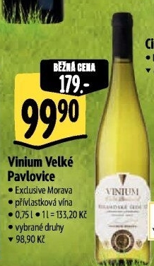 Vína Vinium Exclusive Morava Velké Pavlovice - přívlastková