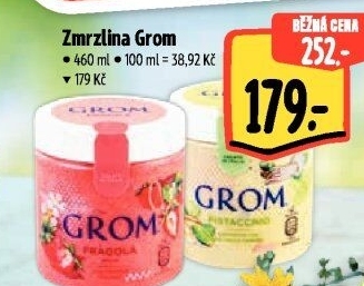 Zmrzlina v kelímku Grom