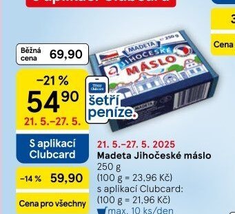 Madeta Jihočeské máslo