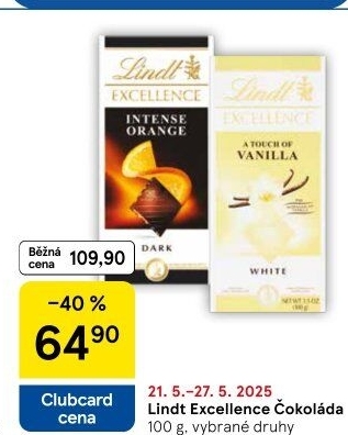 Čokoláda Excellence Lindt