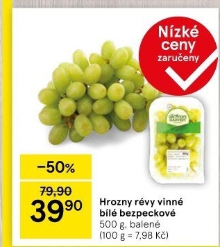 Hrozny bílé bezsemenné The Grower'