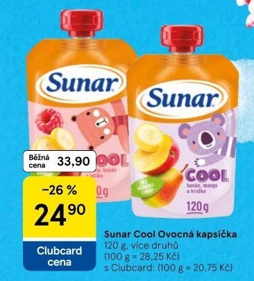 Kapsička do ručičky Ovocné pyré Cool Sunar