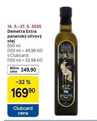 Olivový olej extra panenský Demetra Agrocreta