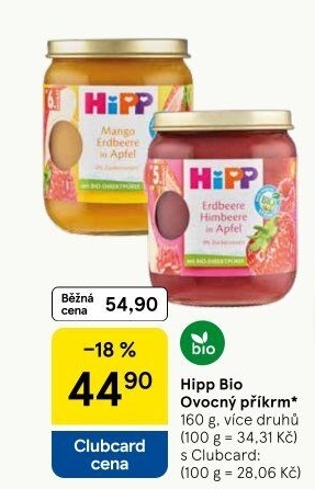 Přesnídávka ovocná Bio HiPP