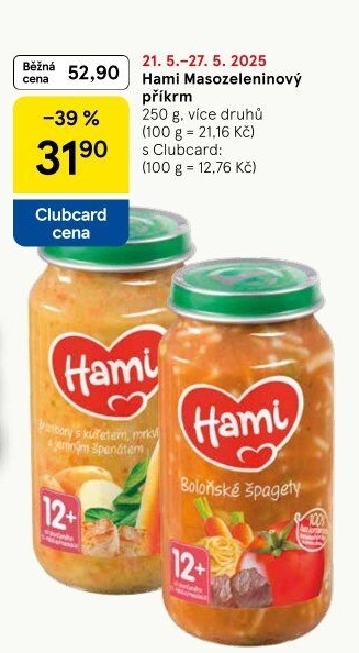 Příkrm masozeleninový Hami