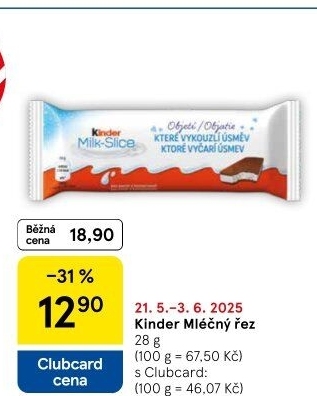 Řez mléčný Kinder