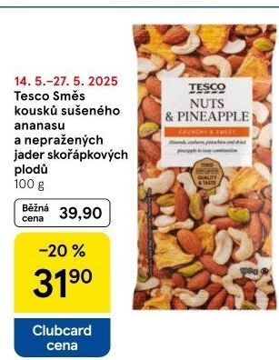 Směs sušeného ovoce a ořechů Tesco
