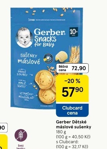 Sušenky dětské Gerber Snack for Baby