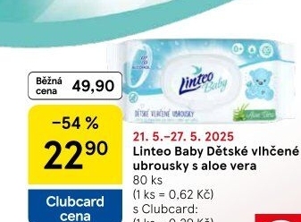Vlhčené ubrousky dětské Linteo Baby