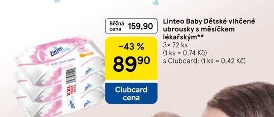 Vlhčené ubrousky dětské Linteo Baby