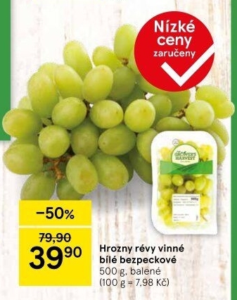 Hrozny bílé bezsemenné The Grower'