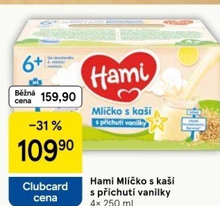 Mlíčko s kaší Hami