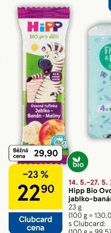 Ovocná tyčinka pro děti Bio HiPP