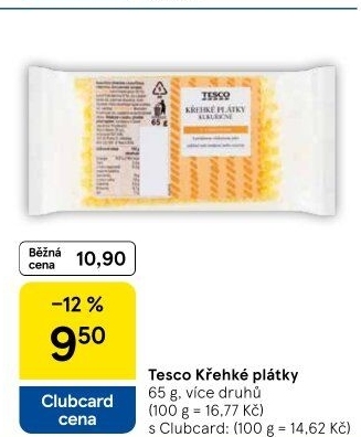 Plátky křehké Tesco