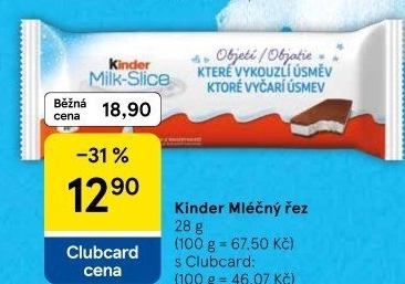 Řez mléčný Kinder