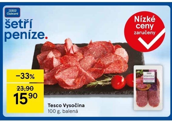 Salám Vysočina Tesco