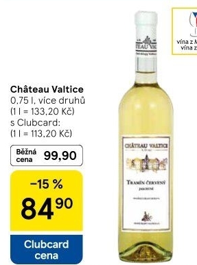 Vína Chateau Valtice
