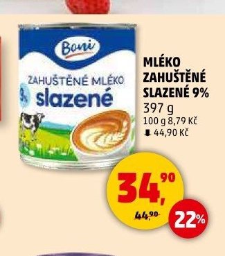 MLÉKO ZAHUŠTĚNÉ SLAZENÉ 9%