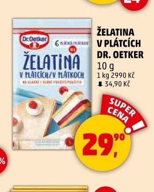 ŽELATINA V PLÁTCÍCH DR. OETKER