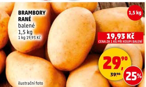 Brambory konzumní rané