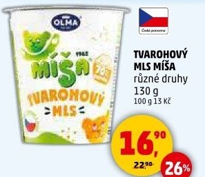 Dezert Tvarohový mls Míša Olma