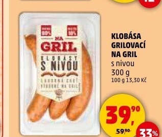 Klobása s nivou Na Gril Penny