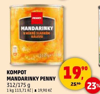 Kompot mandarinky Penny