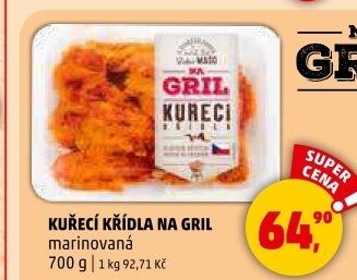 Kuřecí křídla marinovaná Na gril Penny