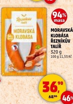 Moravská klobása Řezníkův talíř