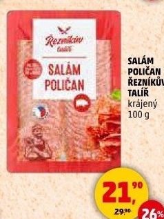 Salám Poličan Řezníkův talíř