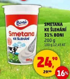 Smetana ke šlehání Boni 31%