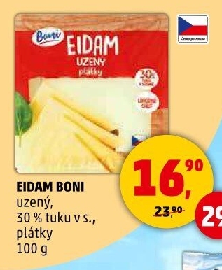 Sýr Eidam uzený 30% Boni