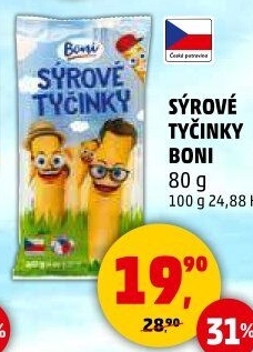 Sýrové tyčinky pro děti Boni