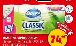 Toaletní papír 3vrstvý Ooops