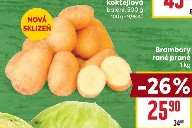 Brambory konzumní rané