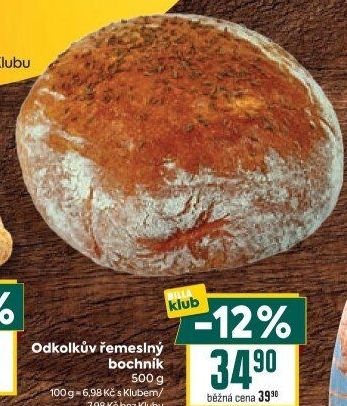 Chléb řemeslný bochník Odkolek