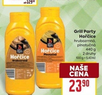 Hořčice hrubozrnná Grill Party
