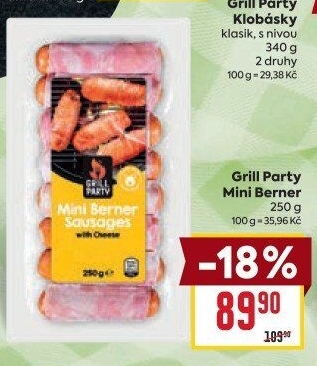 Párečky Miniberner Grill Party