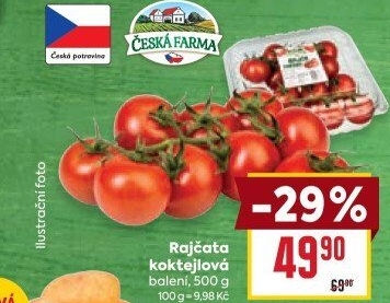 Rajčata koktejlová Česká farma