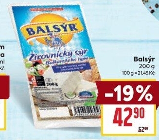 Sýr Balsýr Mlékárna Žirovnice