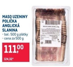 Anglická slanina Maso uzeniny Polička