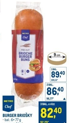 Brioška na hamburger Metro Chef