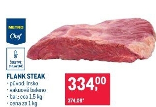 Flank steak Metro Chef