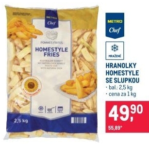 Hranolky mražené Homestyle Metro Chef