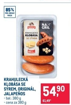 Klobása Krahulecká na gril Krahulík