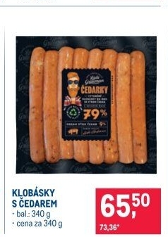 Klobásky s čedarem Láďa Grileman Kostelecké uzeniny