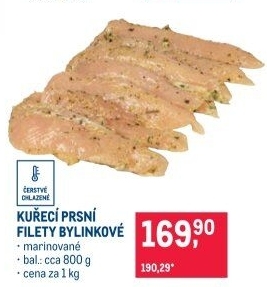 Kuřecí prsní filety marinované