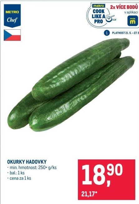 Okurka salátová - hadovka